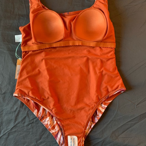 SOLD | Orange Tropical One-piece Swimsuit - Picture 3 of 7